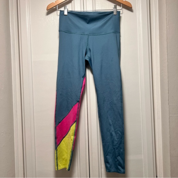Cotopaxi Neon Color block Mariposa Tights Leggings Size Small Yoga Walk Running - Picture 3 of 8